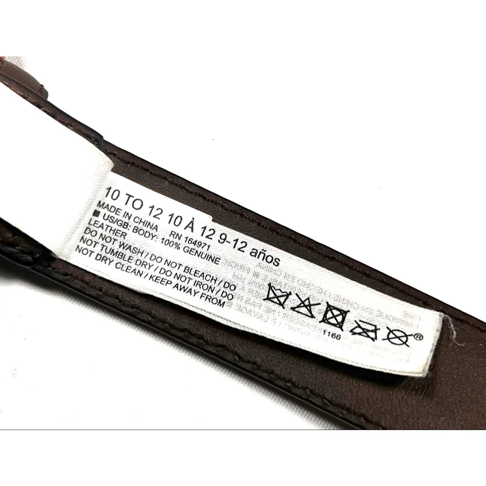 Janie and Jack Kids Brown Leather Belt 10 to 12 Size
